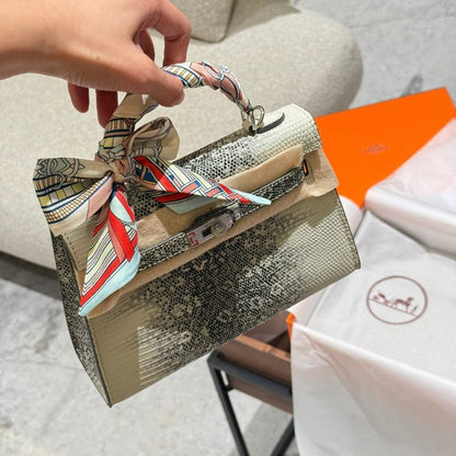 Hermes Mini Kelly II Lizard Leather Bag