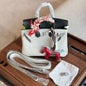 Hermès Chic Platinum Croc Leather Bag