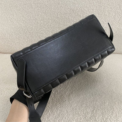 YSL Black Leather Loulou Large Backpack