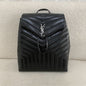 YSL Black Leather Loulou Large Backpack