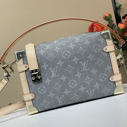 Louis Vuitton Monogram Laminated Jacquard Handbag Blue