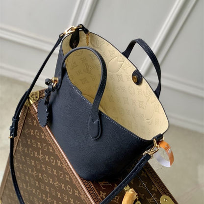 LV Neverfull MM Monogram Empreinte Leather Handbag