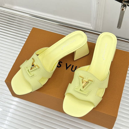 Louis Vuitton Isola Heel Mule yellow Sandal