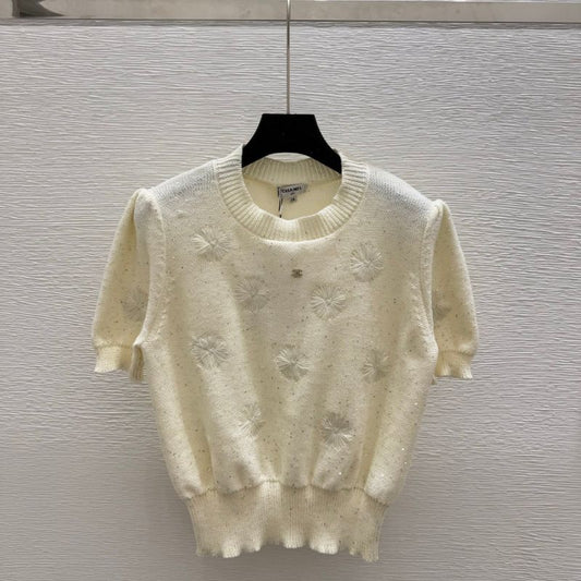 Chanel Floral Short-Sleeve