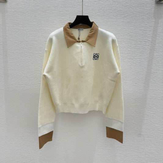 Loewe Collar Zip-Up Sweater