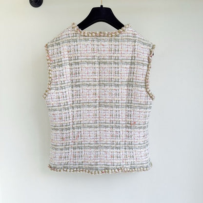 Christian Dior Fringe Tweed Waistcoat