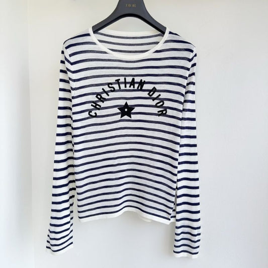 Christian Dior Striped Long Sleeve T-Shirt