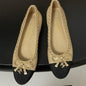 Chanel Cap-Toe Ballerinas with Gold Chain Detail