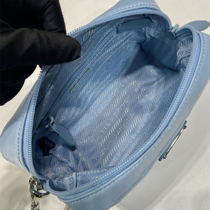 Prada Blue Nylon Cosmetic Pouch