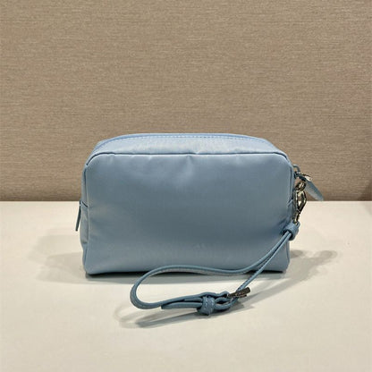 Prada Blue Nylon Cosmetic Pouch