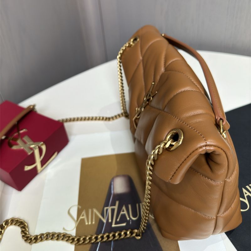 YSL Loulou Puffer Small Camel