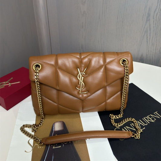 YSL Loulou Puffer Small Camel