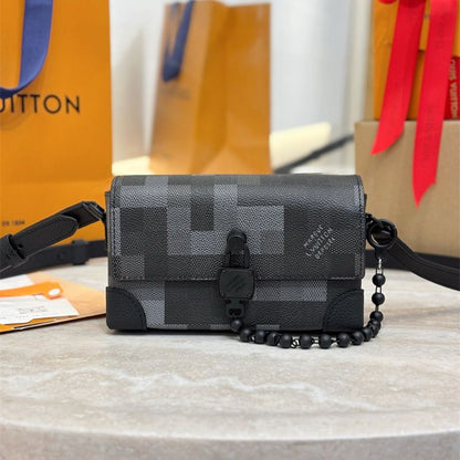 Louis Vuitton Steamer Camouflage Canvas Crossbody Bag
