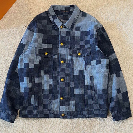 Louis Vuitton Plaid Couple Denim Jacket
