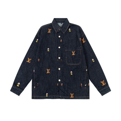 Premium Embroidered Denim Over Jacket