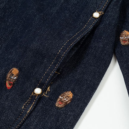 Premium Embroidered Denim Over Jacket