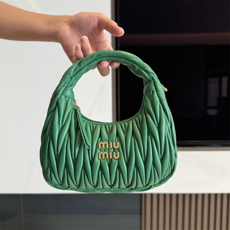 Miu Miu Wander Matelasse Leather Hobo Bag