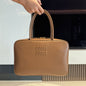 Miu Miu Leather Top handle Bag in Brown