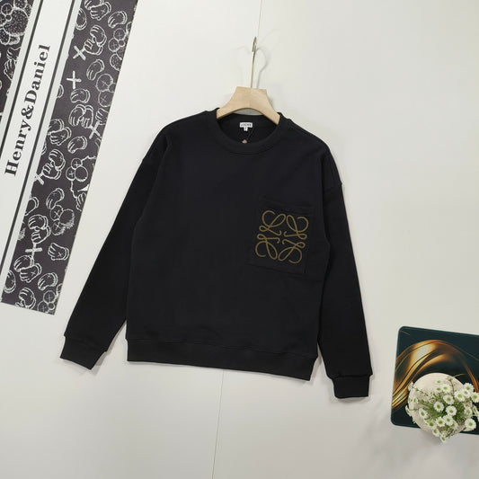 Loewe New Pocket Embroidered Logo Round Neck Sweatshirt