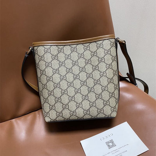 Gucci GG Emblem Small Bucket Bag