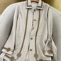 Herms embroidered cashmere coat