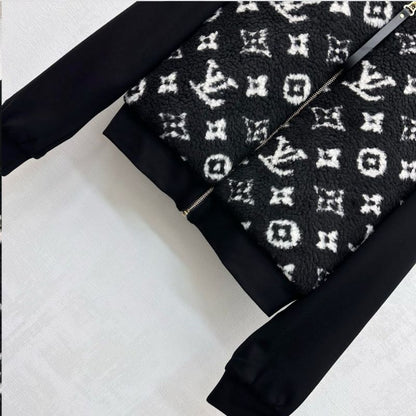 Louis Vuitton Monogram Jacquard Fleece Bomber Jacket