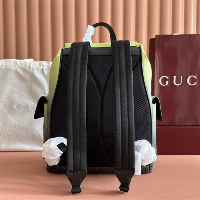 Gucci Chroma large gradient lime and black backpack,