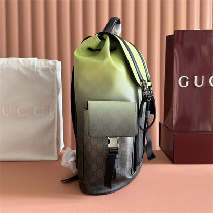 Gucci Chroma large gradient lime and black backpack,