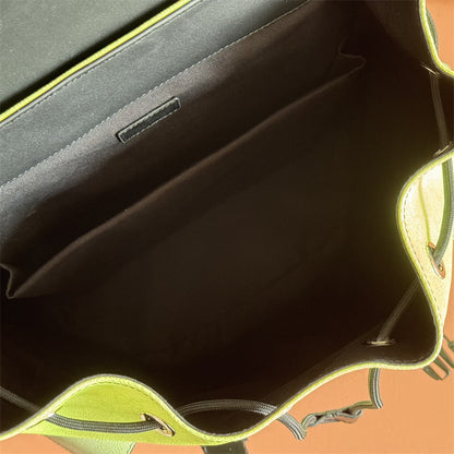 Gucci Chroma large gradient lime and black backpack,
