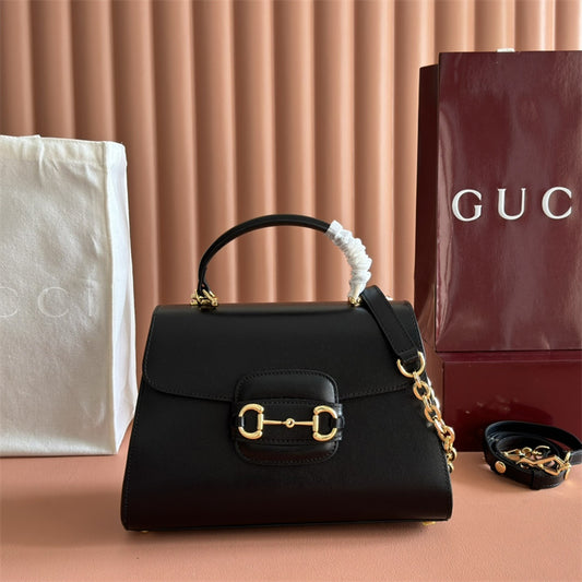 Gucci Horsebit 1955 Top Handle Bag in black