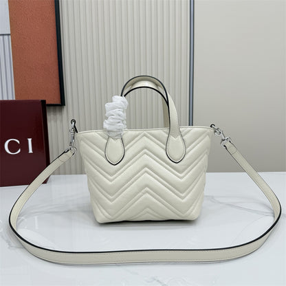 Gucci GG Marmont Small Tote Bag in white