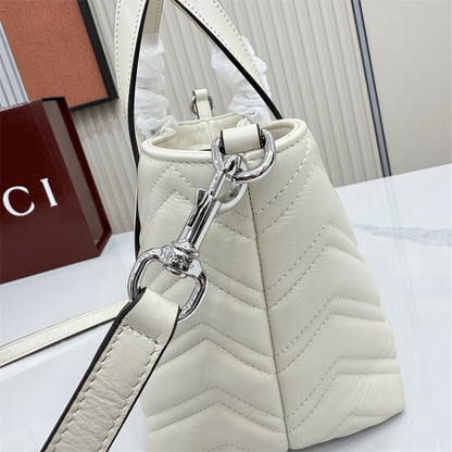 Gucci GG Marmont Small Tote Bag in white