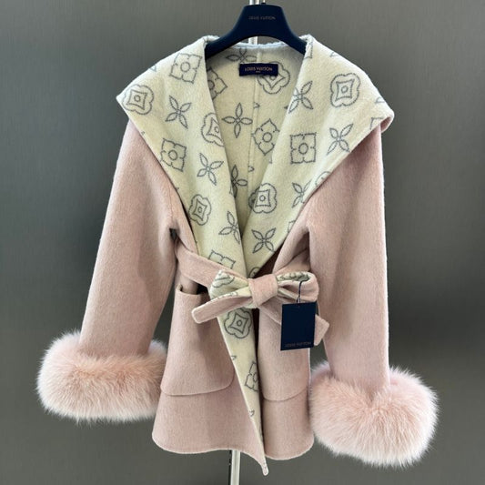 Louis Vuitton Reversible Hooded Wrap Coat